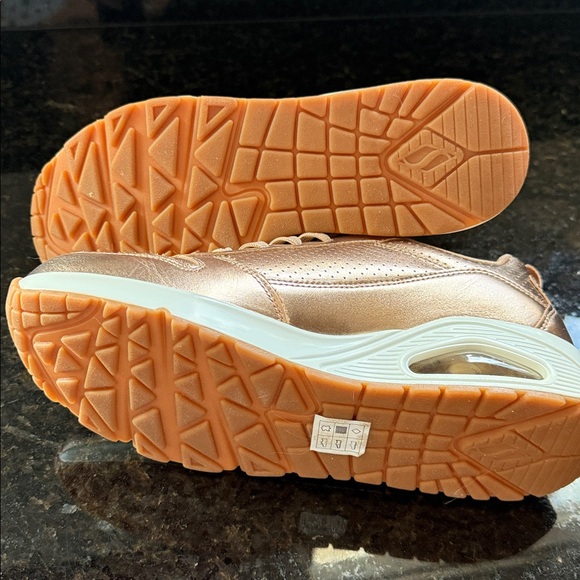 Skechers Women's Metallic Rose Gold Sneakers - Picture 4 of 5